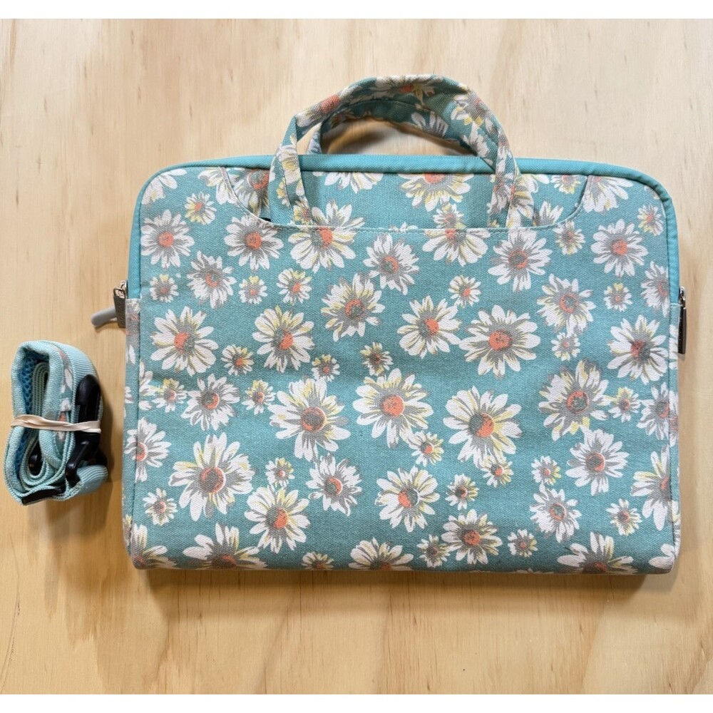 MOSISO Tablet Laptop Case Floral 10x13 With Adj Detachable Shoulder Strap